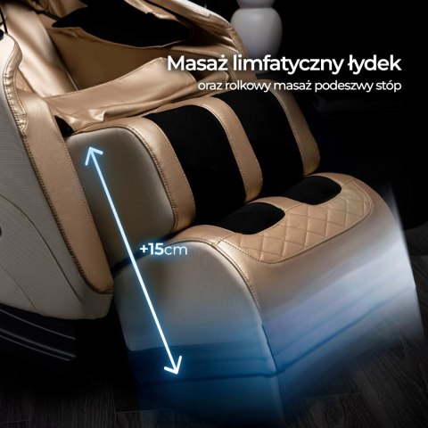 Fotel Masujący VX MAX Beżowy Ekoskóra