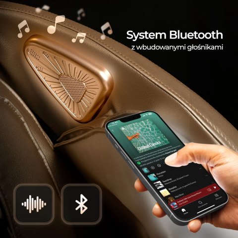 Fotel Masujący VX MAX Beżowy Ekoskóra