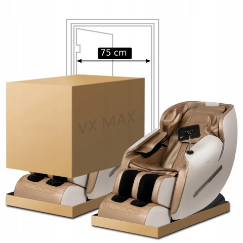 Fotel Masujący VX MAX Beżowy Ekoskóra