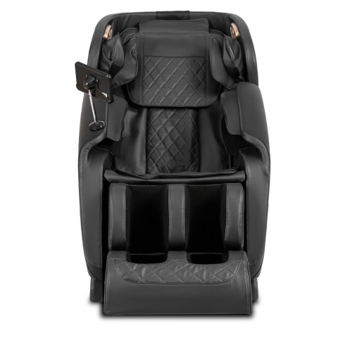 Fotel Masujący VX MAX Wypoczynkowy Relaksacyjny Czarny Ekoskóra Nowoczesny