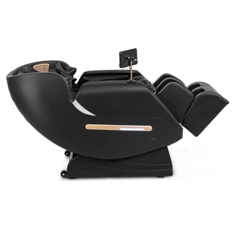 Fotel Masujący VX MAX Wypoczynkowy Relaksacyjny Czarny Ekoskóra Nowoczesny