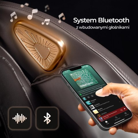 Fotel Masujący VX MAX Wypoczynkowy Relaksacyjny Szary Ekoskóra Nowoczesny