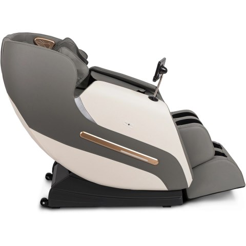 Fotel Masujący VX MAX Wypoczynkowy Relaksacyjny Szary Ekoskóra Nowoczesny