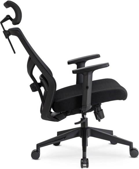 Fotel Biurowy Ergonomiczny Obrotowy BENTO Czarny Nowoczesny