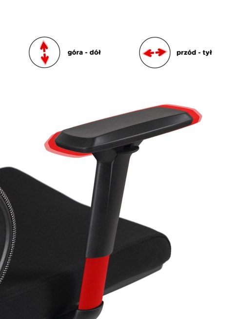 Fotel Obrotowy DELSIN Ergonomiczny Czarny Z Podnóżkiem