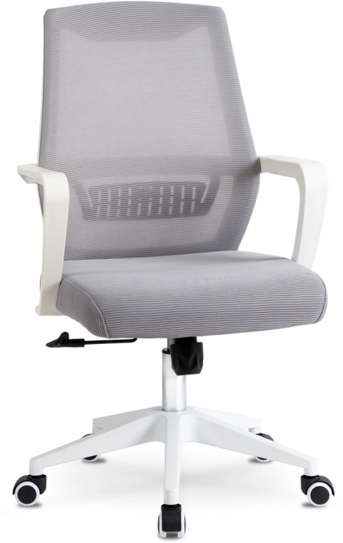 Fotel dla Dziecka Obrotowy Młodzieżowy LEFKAS Szary Nowoczesny