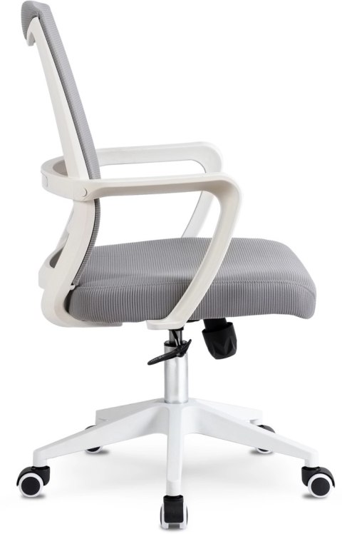 Fotel dla Dziecka Obrotowy Młodzieżowy LEFKAS Szary Nowoczesny