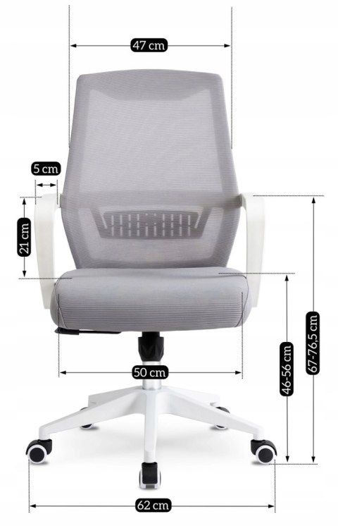 Fotel dla Dziecka Obrotowy Młodzieżowy LEFKAS Szary Nowoczesny