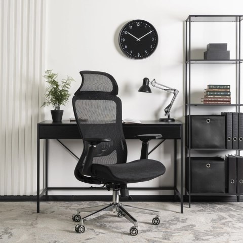 Fotel Biurowy Ergonomiczny Obrotowy LITOS Czarny Nowoczesny