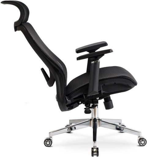 Fotel Biurowy Ergonomiczny Obrotowy LITOS Czarny Nowoczesny