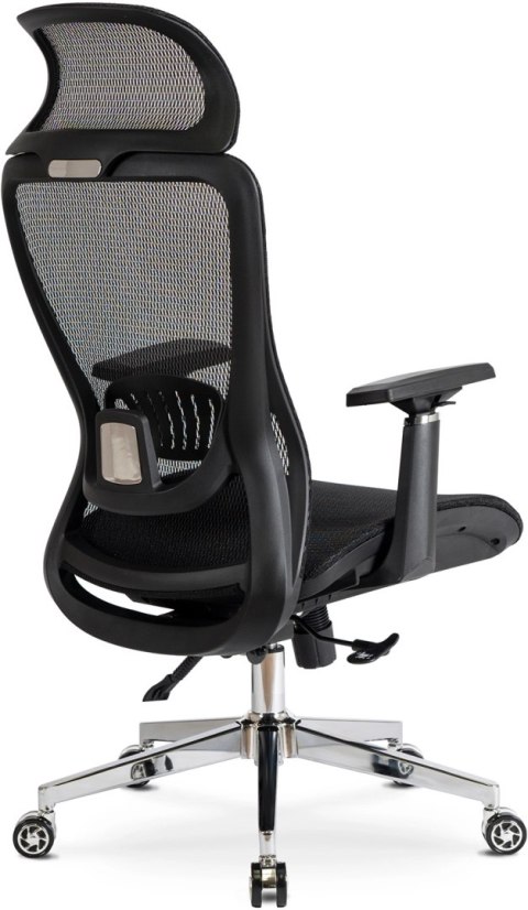 Fotel Biurowy Ergonomiczny Obrotowy LITOS Czarny Nowoczesny