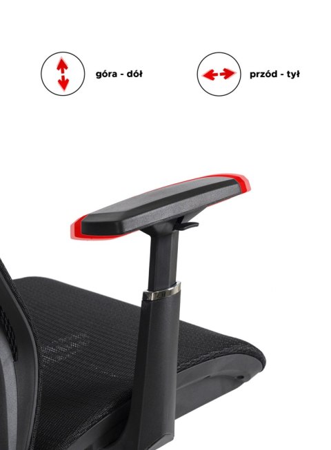 Fotel Biurowy Ergonomiczny Obrotowy LITOS Czarny Nowoczesny