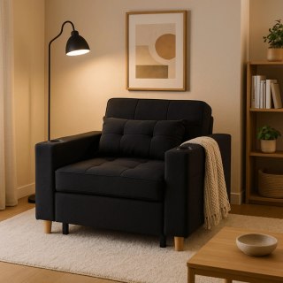 Fotel Rozkładany SOLOR Czarny