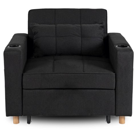 Fotel Rozkładany SOLOR Czarny