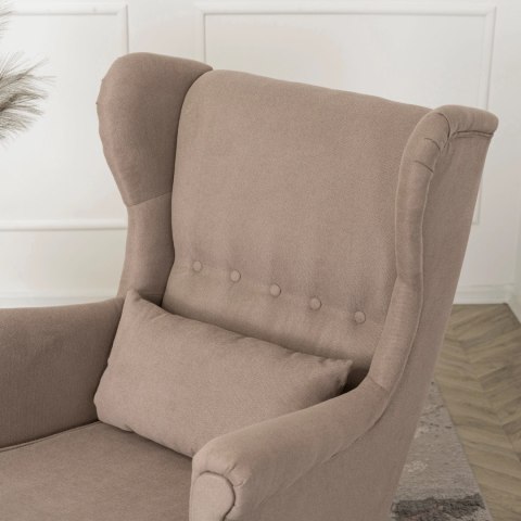 Fotel Wypoczynkowy EVAN 2 z Podnóżkiem Beżowy