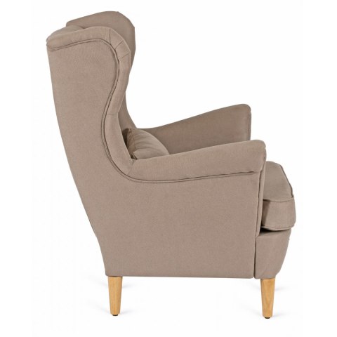 Fotel Wypoczynkowy EVAN 2 z Podnóżkiem Beżowy