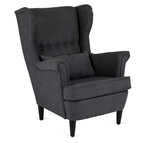 Fotel Wypoczynkowy EVAN 2 z Podnóżkiem Ciemnoszary