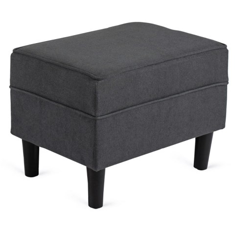 Fotel Wypoczynkowy EVAN 2 z Podnóżkiem Ciemnoszary