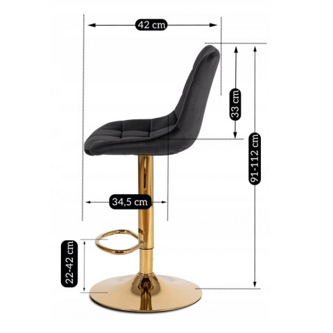 Hoker ARCOS Czarny Welurowy