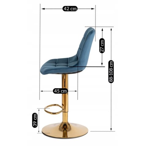 Hoker ARCOS Niebieski Welurowy