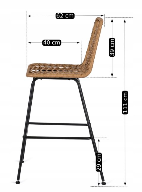 Hoker JERRY Rattanowy