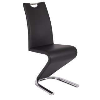 Krzesło GAMIS Czarne Ekoskóra