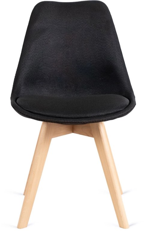 Krzesło Tapicerowane do Jadalni NEVEL Czarne Skandynawskie