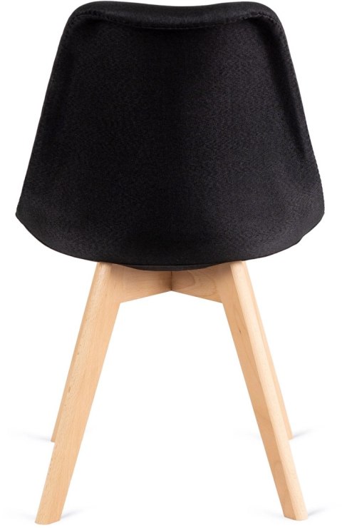 Krzesło Tapicerowane do Jadalni NEVEL Czarne Skandynawskie