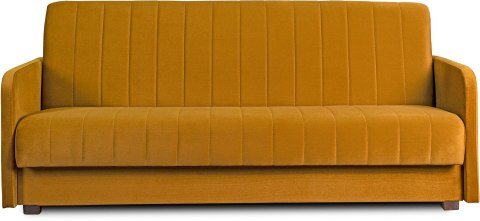 Sofa Rozkładana PORTO Musztardowa Welurowa