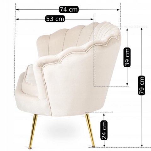 Sofa ZENDAYA Kremowa