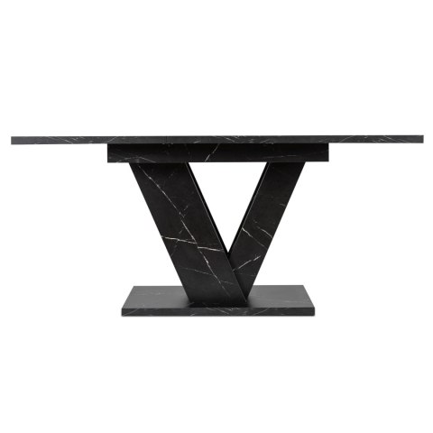 Stół CLARK Rozkładany 120-160 cm Czarny Marmur