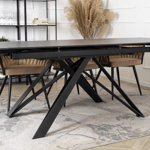Stół MAXIME Ceramiczny Rozkładany 160-240 cm Czarny Marmur