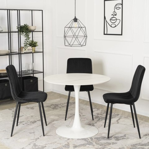 Stół SANDER Ceramiczny 89 cm Biały