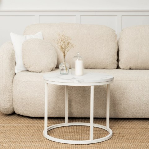Stolik AGNES Biały Marmur