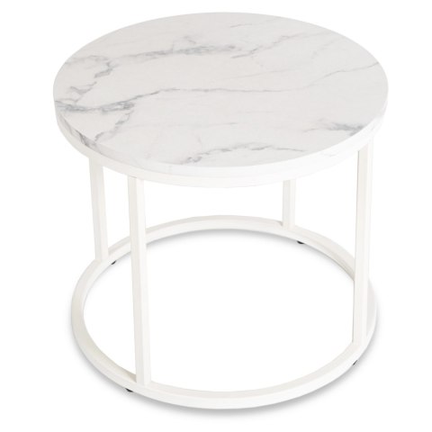Stolik AGNES Biały Marmur
