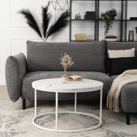 Stolik AGNES MAX Biały Marmur