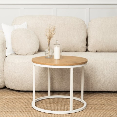 Stolik ANN Dąb/Biały