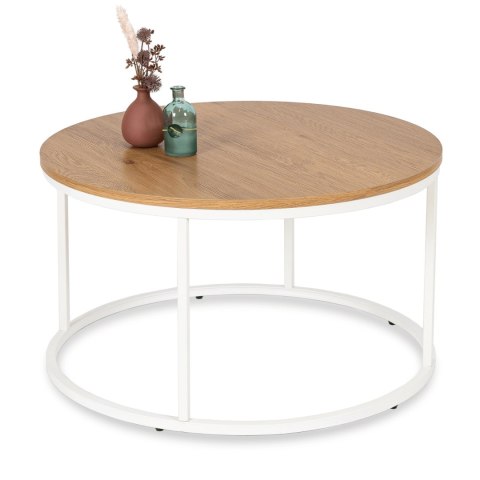 Stolik ANN MAX Dąb/Biały