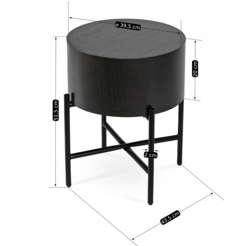 Stolik CEVES Czarny