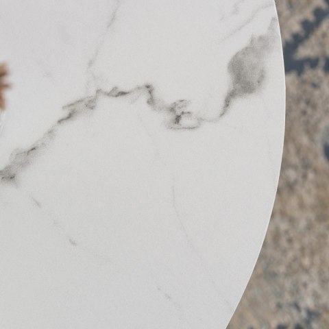 Stolik CLIFF Biały Marmur/Złoty