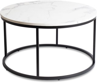 Stolik CONNY MAX Biały Marmur/Czarny