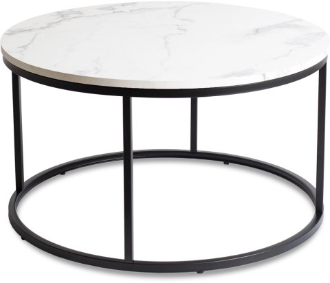 Stolik CONNY MAX Biały Marmur/Czarny