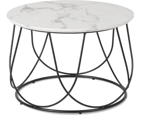 Stolik KATE Biały Marmur/Czarny