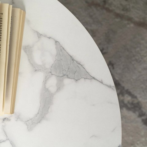 Stolik KATE Biały Marmur/Czarny