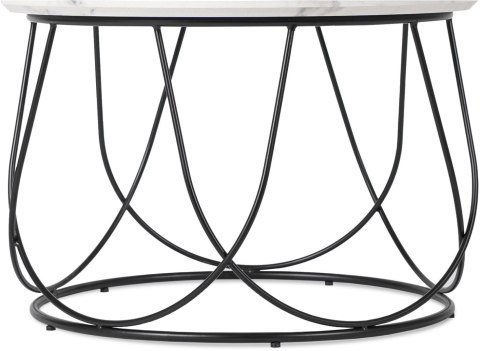 Stolik KATE Biały Marmur/Czarny