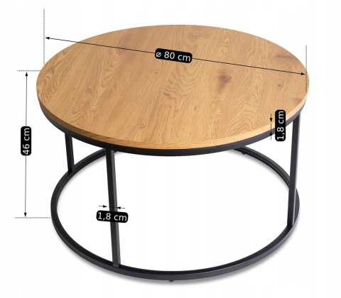 Stolik LELLA MAX Dąb Złoty