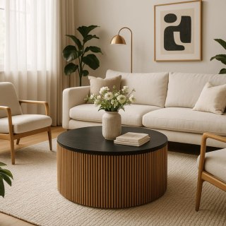 Stolik MIRACLE MAX Czarny/Złoty