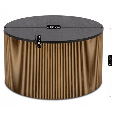 Stolik MIRACLE MAX Czarny/Złoty