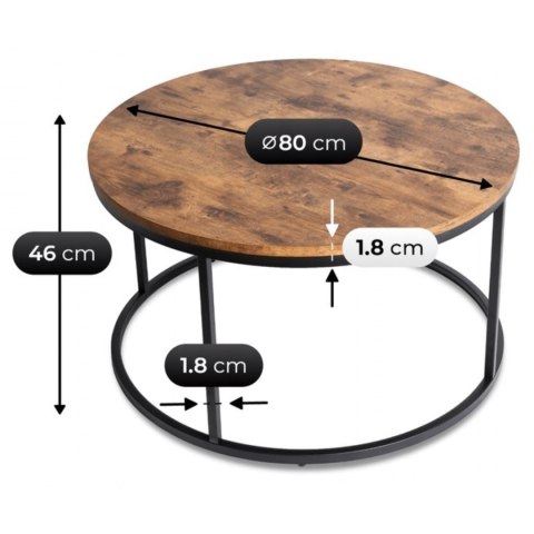 Stolik TIM MAX Dąb Rustykalny