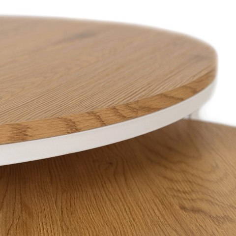 Zestaw Stolików DANIELLE MAX Dąb Naturalny/Biały